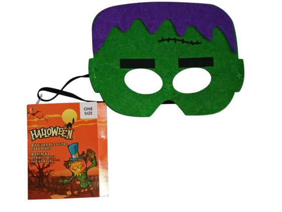 Маска з фетру Франкенштейн для Хеллоуїна 18х14 см зелений Київ