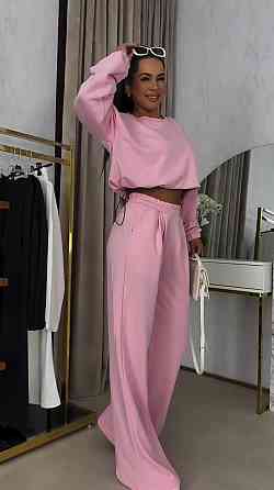 Женский прогулочный костюм двойка: кофта и штаны петля Пудровый, 48/50 Одесса
