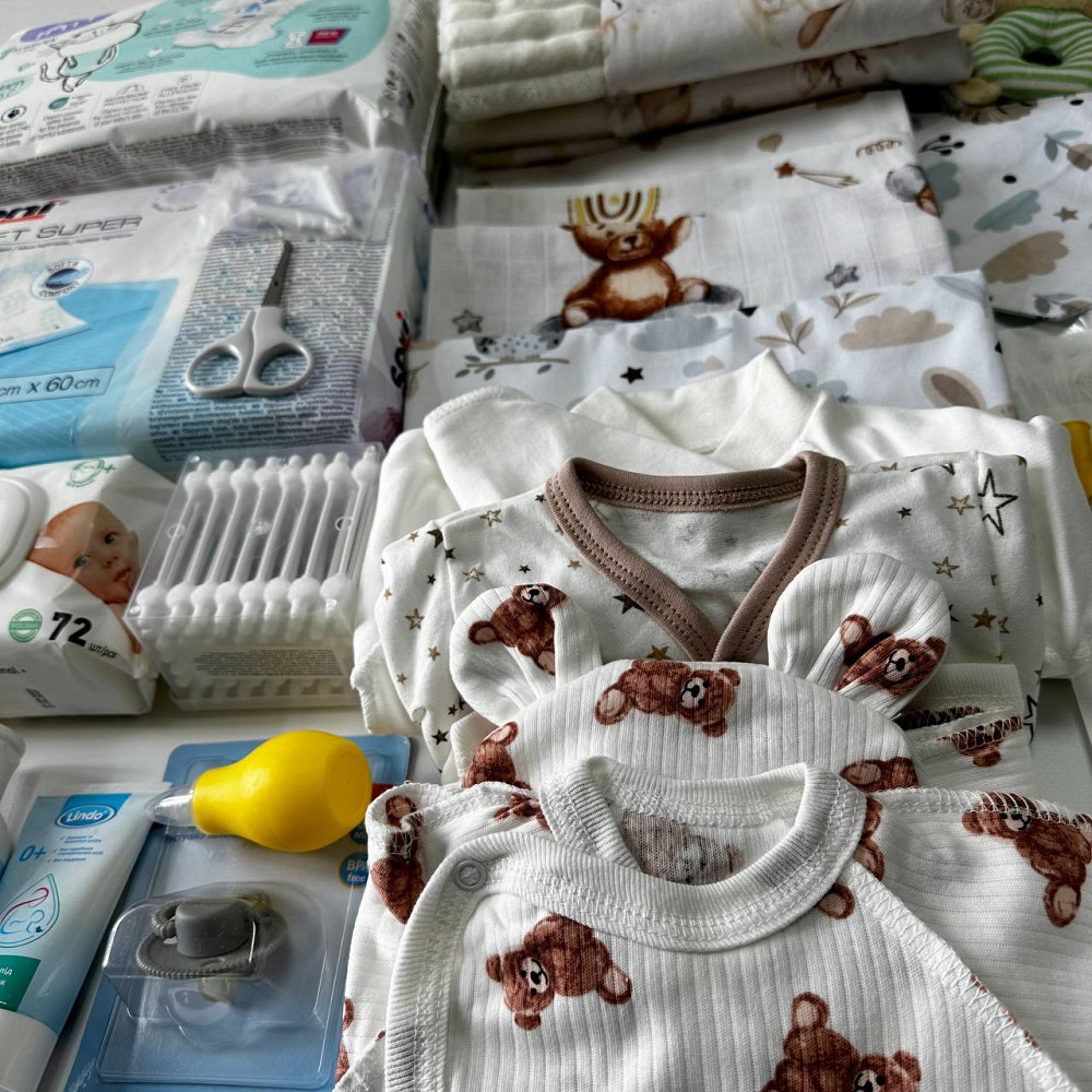 Набір для пологового будинку для новонародженого 33 предмети + прозора сумка в подарунок від ЕкоМама нейтральні кольори Кривий Ріг - фото 8