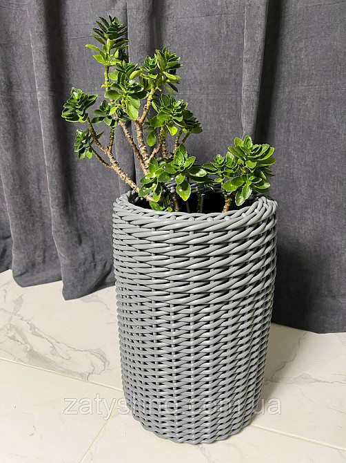 Коричневая  ротанговая корзина плетеная Киев - изображение 8