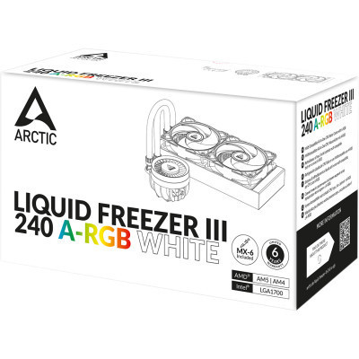 Система жидкостного охлаждения Arctic Liquid Freezer III 240 A-RGB (White) (ACFRE00150A) Винница - изображение 7