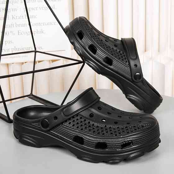 Чорні чоловічі крокси легкі повітропроникні ТМ 0025-1 45/46 Одеса