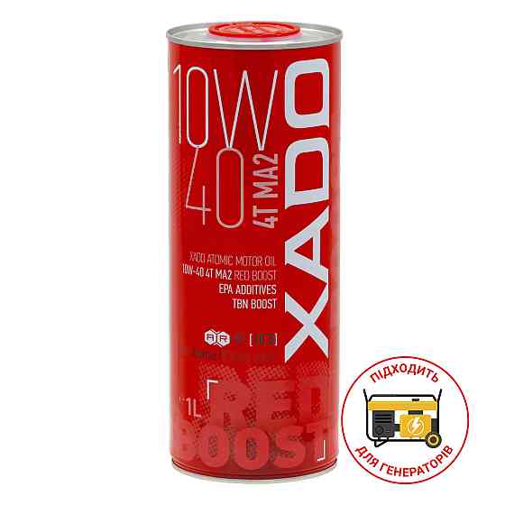 Моторное масло Xado Atomic Oil 4T MA2 Red Boost 10W-40 1л Львов