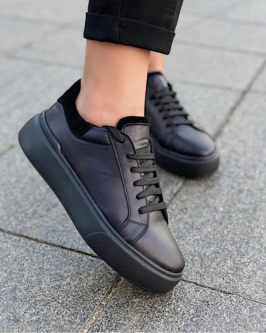 EMELI Кросівки жіночі EMELI 2117 чорні (весна-осінь, шкіра натуральна) (4126) 37 Коломия - фото 1