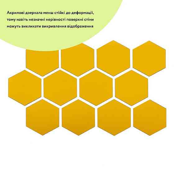 Зеркальный декор акриловый самоклеющийся 125*105мм золото, 12шт (D) SW-00002517 Днепр