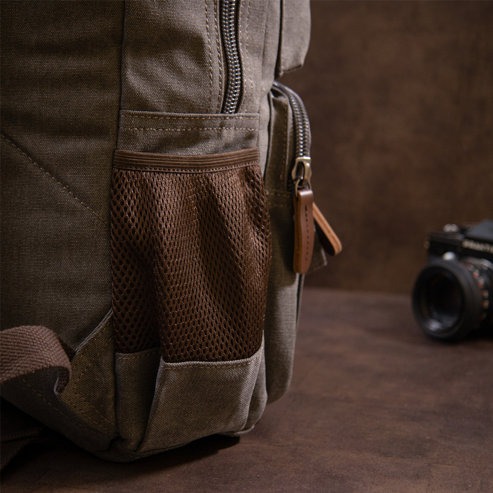 Рюкзак текстильний дорожній унісекс Vintage 20618 Сірий Київ - фото 10