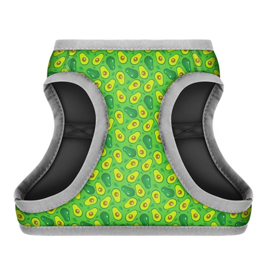 Шлея для собак м'яка WAUDOG Clothes з QR паспортом, малюнок "Авокадо", XS1, В 24-27 см, С 18-20 см Київ - фото 4