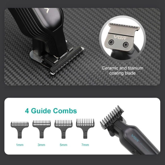 Тример для бороди акумуляторний VGR V-930 6500RPM LCD Червоний Вінниця