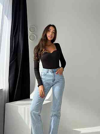 Стильне жіноче боді з пуш-ап ефектом мікродайвінг Чорне, 42/44 Одеса