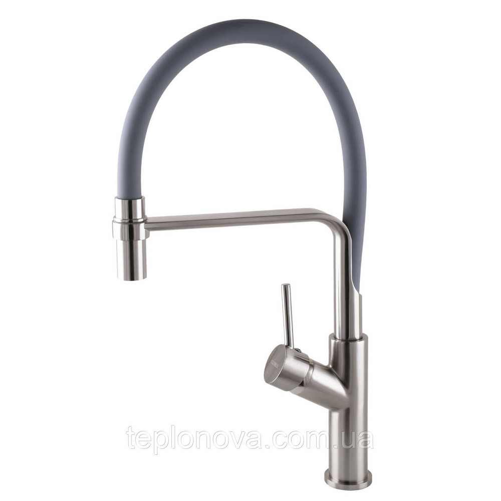 Змішувач для кухні Globus Lux DENVER Flex GDF-32-08-02 Сталь-Сірий Гофроїзлив, латунь Чернівці - фото 2