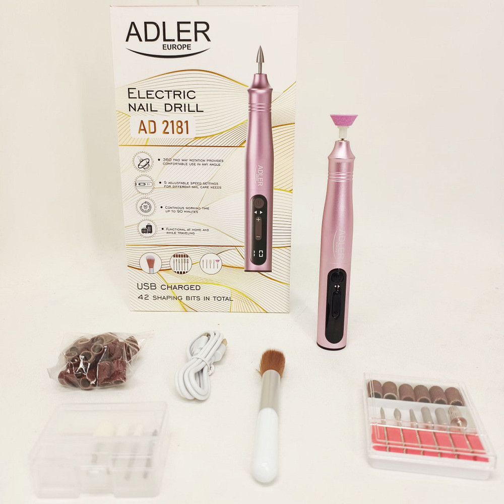 Портативный фрезер для ногтей Adler, Фрезер для маникюра для начинающих Фрейзер ногтей MG-76 Львов - изображение 5