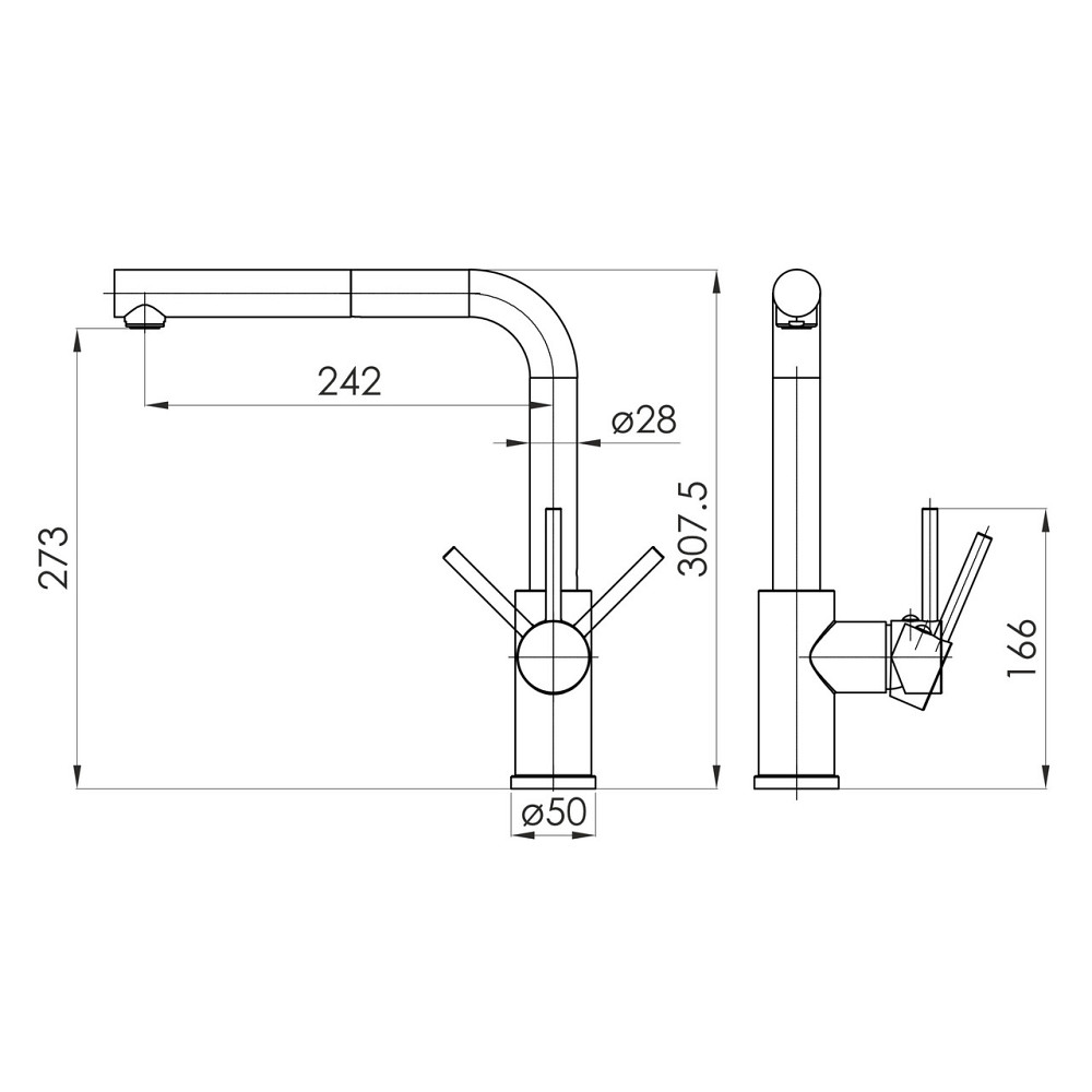 Смеситель для кухни IMPRESE ARGO-S сатин f03409016DS Киев - изображение 2