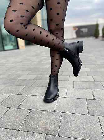 Masis Черевики жіночі MASIS чорні натуральна шкіра весна-осінь висота 10 см (Ч798) Коломия