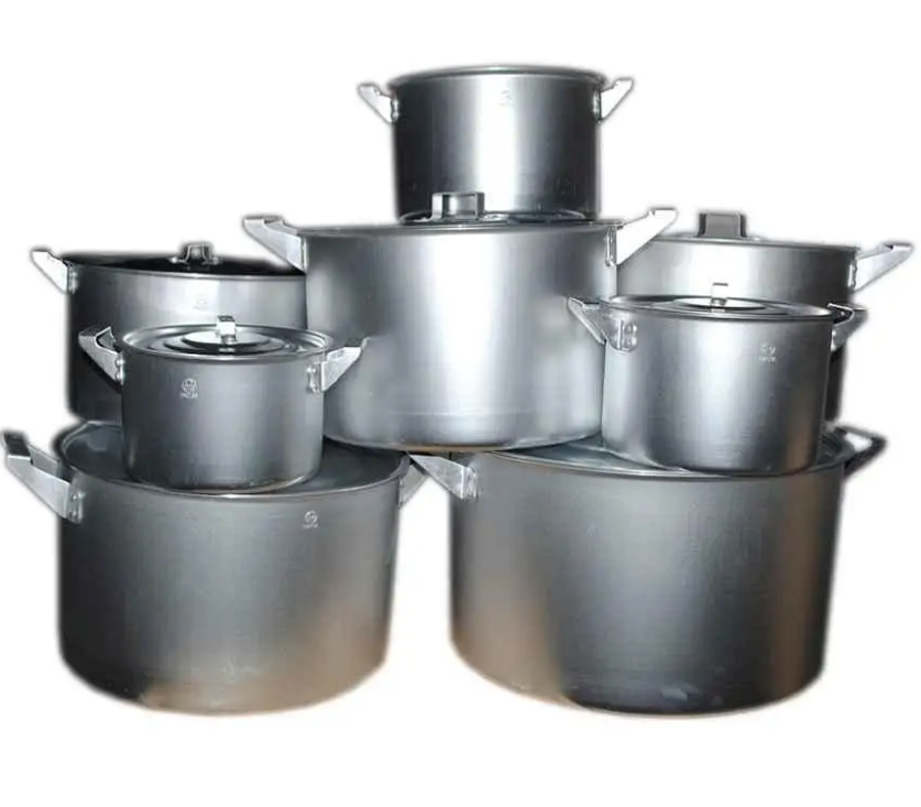 Набір каструль 8 предметів циліндричні (каструлі 2,5/3,5/4,5/6,0/8,0/10/15/20л)  алюміній Interos Житомир - изображение 1