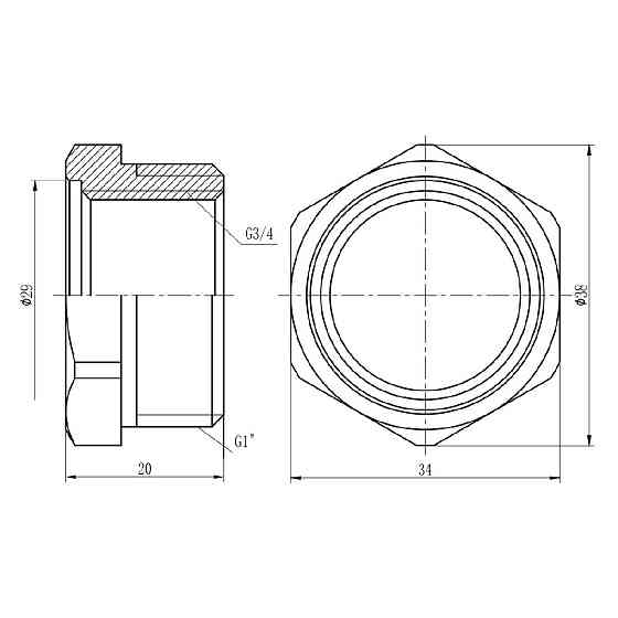 Футорка Thermo Alliance Forte 1"х3/4" НВ SF3742520 Київ