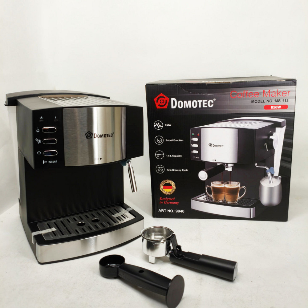 Бытовая электрическая кофеварка для дома Domotec MS-113, Домашняя кофеварка для приготовления напитков HR-84 Львов - изображение 3