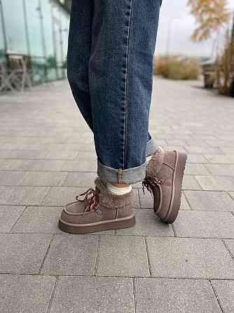 WSMR Угги жіночі WSMR коричневые натуральная замша высота 9 см размер 36-41 (5680) Коломыя