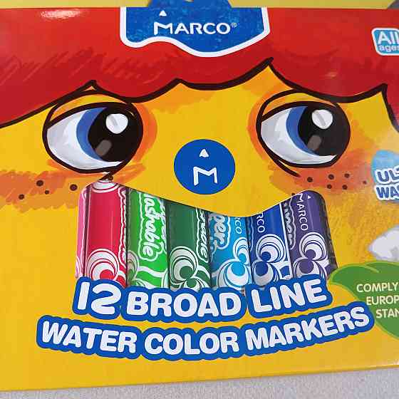 Фломастери Marco Super Washable Jumbo товсті 12 кольорів Київ