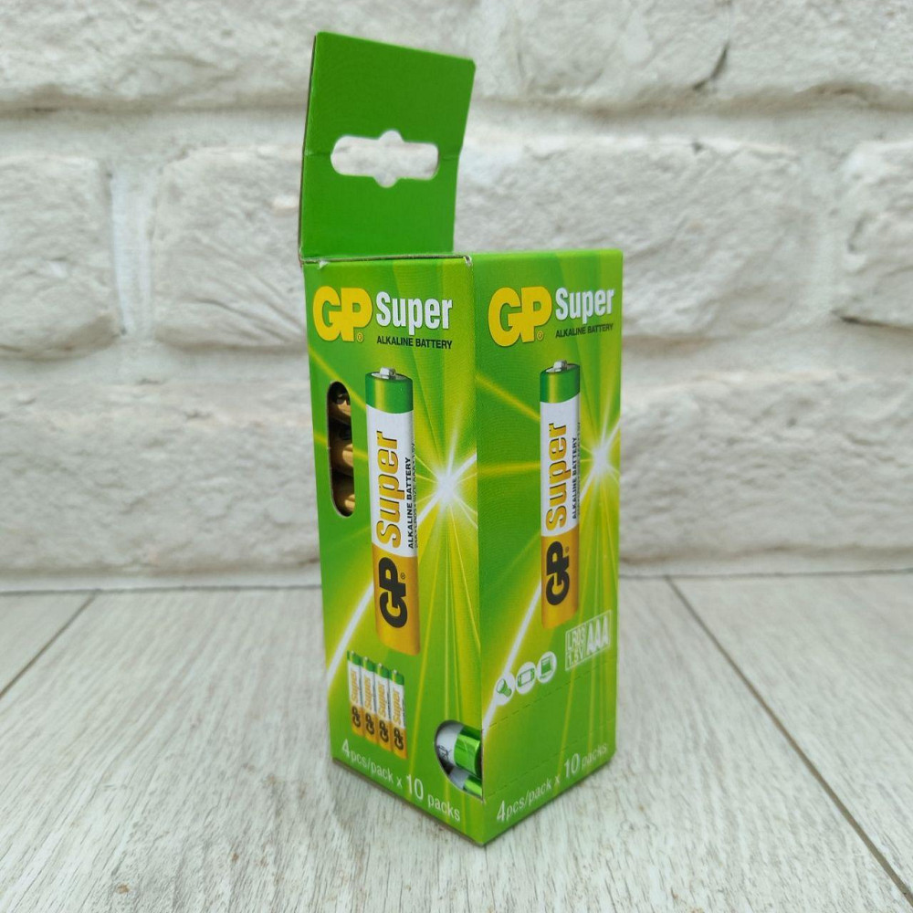 Батарейки GP Super Alkaline AAA LR03 1.5V - блок 40 штук Харків - фото 2