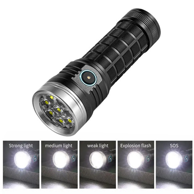 Карманный мини фонарь PLD W5185-8XHP360, Фонарь противоударный водонепроницаемый водозащищенный YQ-13 Львов - изображение 5