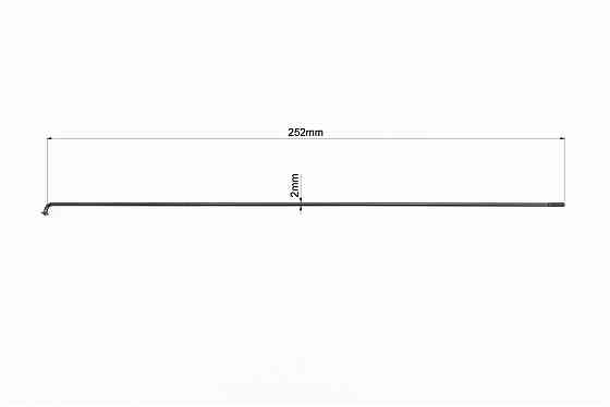 Спиця 14Gx252мм (100шт к-кт), чорна Киев