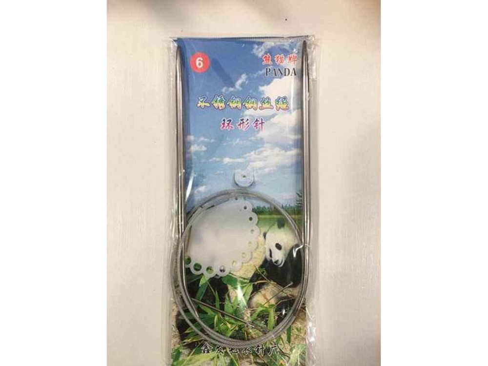 Спицы с тросиком 6 для вязки 80см Panda (15*9*1см) 21193 ТМ EСТЕТ Киев - изображение 1