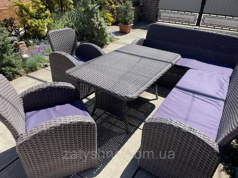 Ротангові меблі з кутовим диваном та 2 кріслами Київ - фото 7
