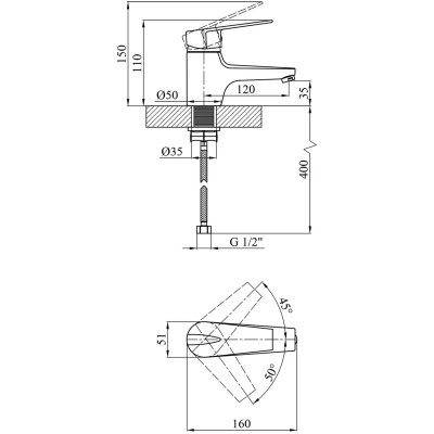 Змішувач Kroner Odra-C011 (CV019457) Вінниця - фото 7