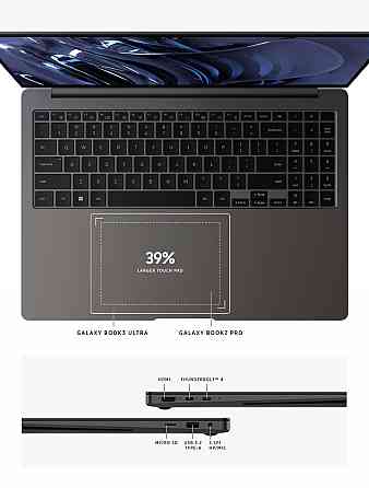 Ноутбук Samsung Galaxy Book3 Ultra NP960XFH-XA1CA 16" 3K AMOLED 120Hz Intel Core i7-13700H 16GB LPDDR5 512GB SSD GeForce RTX 4050 Миколаїв