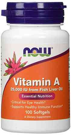 Вітамін А Now Foods Vitamin A 100 гел капс Київ