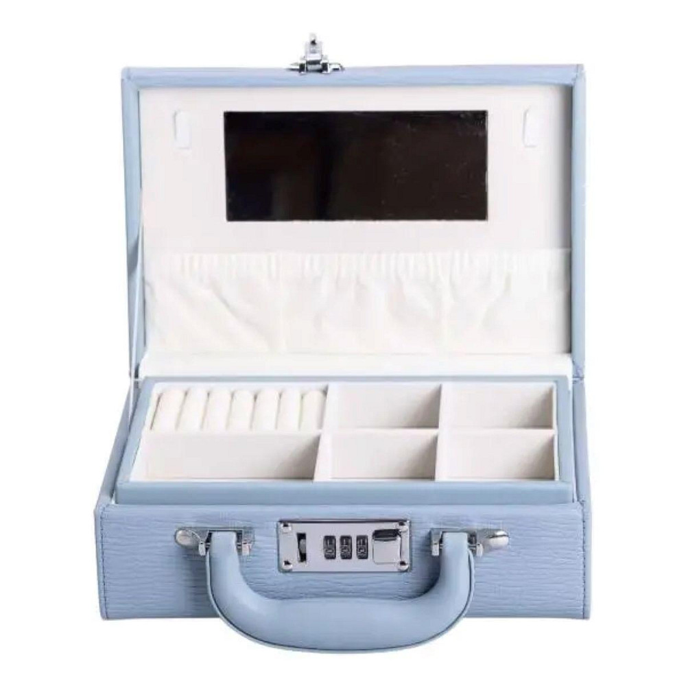 Двоярусна шкатулка для прикрас з еко-шкіри з замком Київ - фото 7