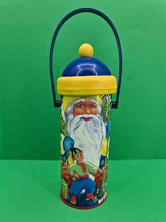 Тубус під цукерки малий Дід Мороз і хлопчик Харків