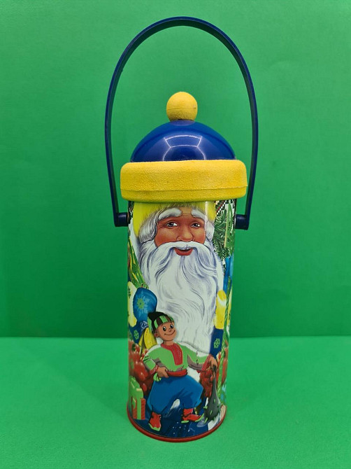 Новогодний тубус для конфет  малый  /Дед Мороз и мальчик(d-67*165mm) (1 шт) Харьков - изображение 4