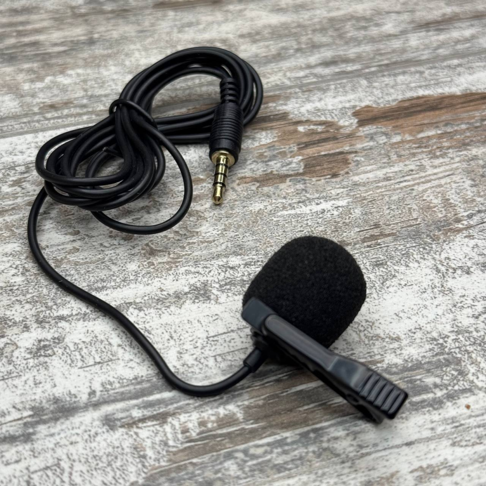 Петличний мікрофон для смартфона і планшета 3.5 мм TRRS 4 pin, конденсаторний мікрофон-петличка з вітрозахистом та кабелем 1.5 м Київ - фото 2