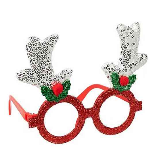 Окуляри новорічні "Оленячі ріжкит" 2519-SP(Silver) розмір 13 см Вінниця