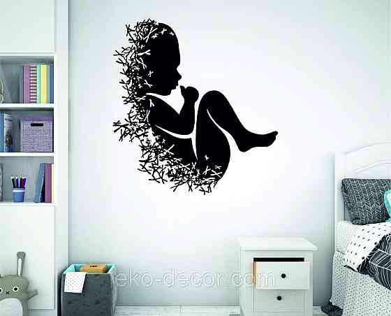 Декоративное настенное Панно «Ребенок», Декор на стену 70*100 см, Черный Киев