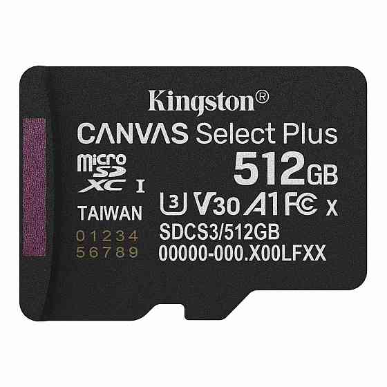 Картка пам'яті MicroSDXC 512 GB UHS-I Class 10 Kingston Canvas Select Plus R150MB/s (SDCS3/512GBSP) ( 18849 ) Харків