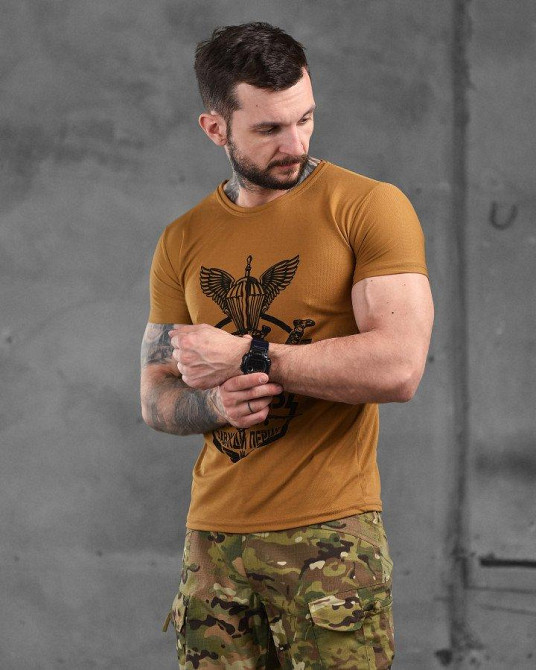 Футболка ДШВ мужская тактическая десант кулмакс койот 52 Одесса - изображение 6