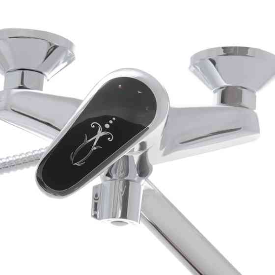 Ванной смеситель Haiba Magic 006 с черной ручкой HB0674 Харьков