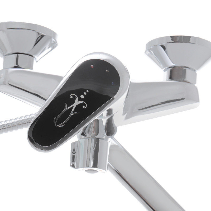 Ванной смеситель Haiba Magic 006 с черной ручкой HB0674 Харьков - изображение 2