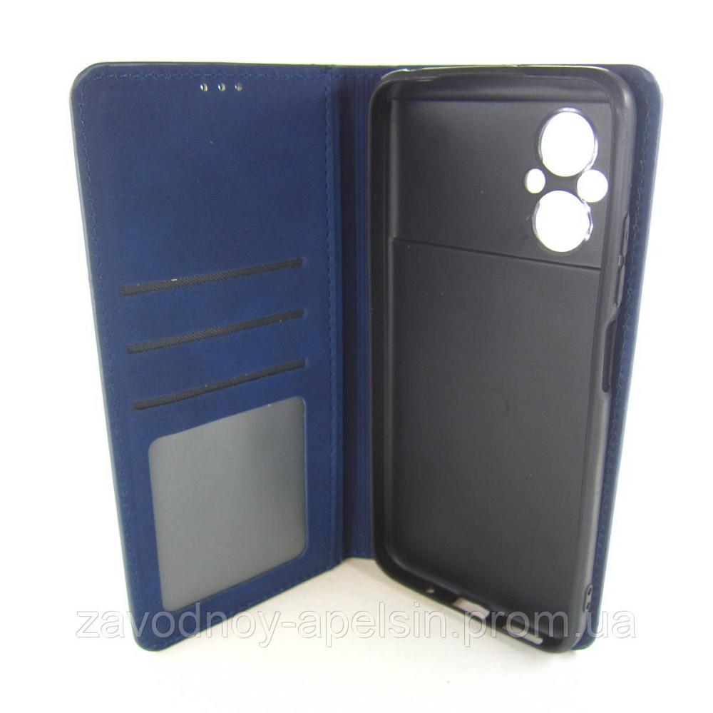 Чохол-книжка Xiaomi Poco M5 шкіряний (синій) Одеса - фото 3