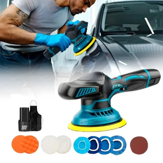 Полировальная машинка Waxing Polisher аккумуляторная с насадками 2 АКБ Коломия
