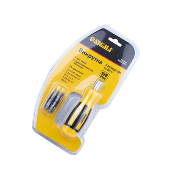 Отвертка с битами 12 шт CrV трещоточная (блистер) Мукачево - изображение 6