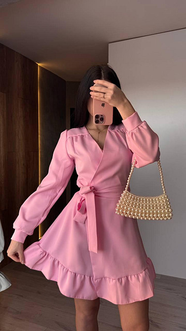 Женское романтическое платье на запах костюмка Одесса - изображение 8