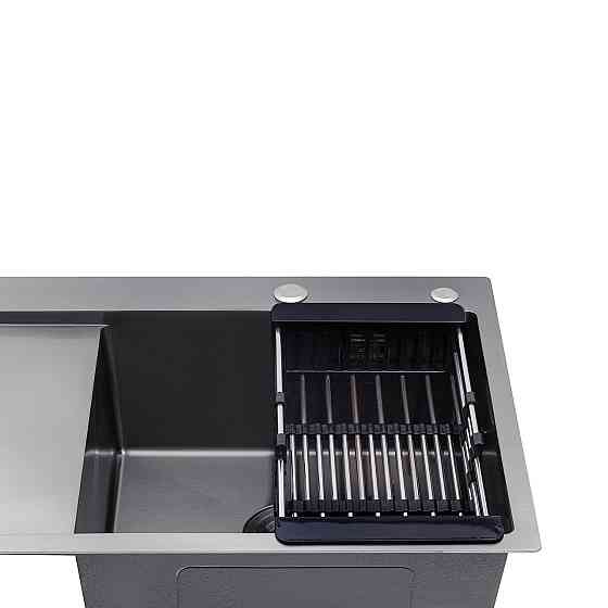 Кухонная мойка с нержавеющей стали Kroner KRP Schwarze - 78х49RHM PVD (3/1 мм) черная Киев