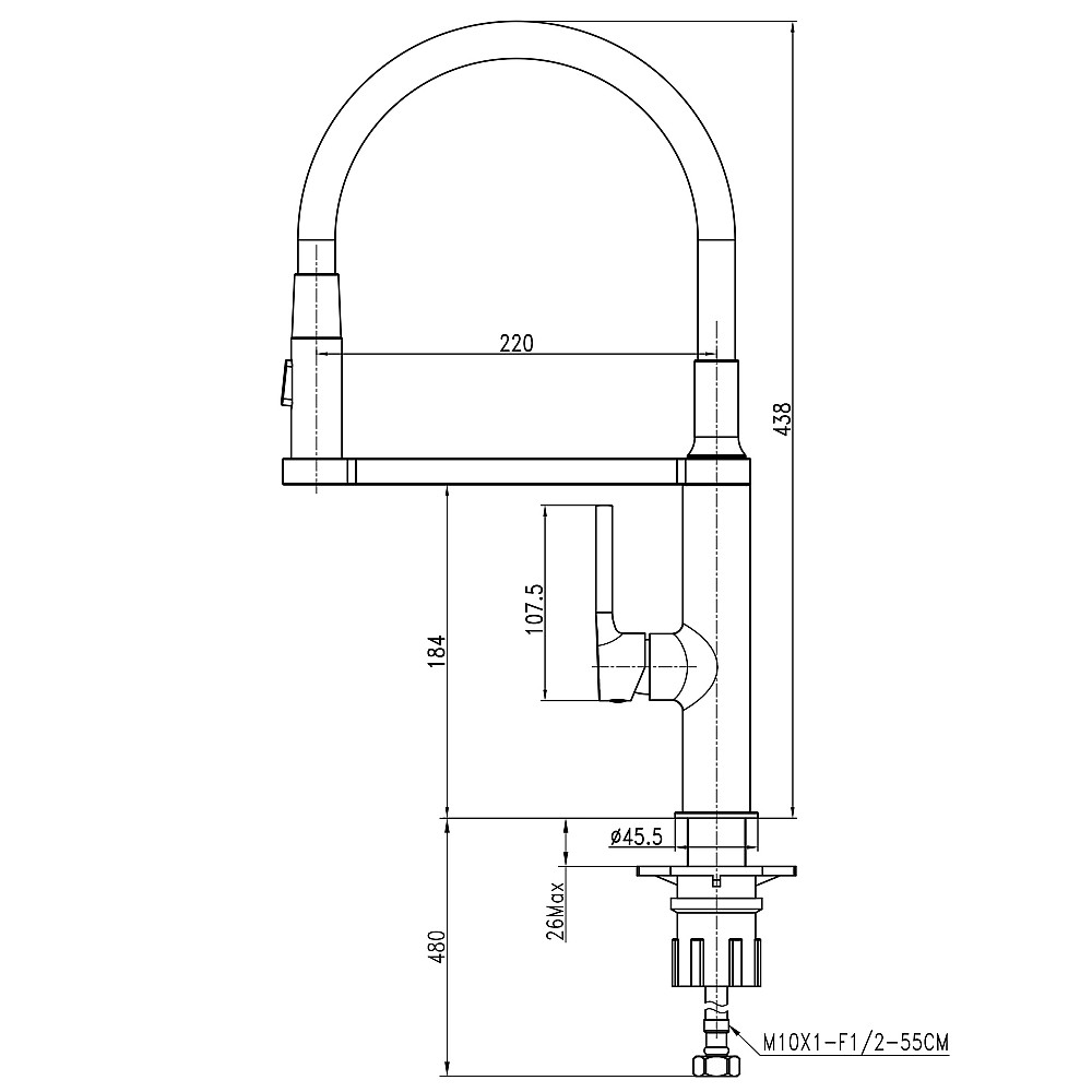 Змішувач для кухні TOPAZ SARDINIA TS 08401-H71-PVD-NB Луцк - изображение 9
