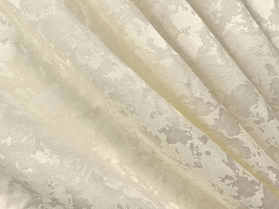 Комплект коротких штор VR-Textil Льон мармур Pavliani ХО №1908ш Молочний 130х170 см 2 шт (35-0411) Київ