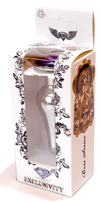 Анальна пробка Boss Series - Jewellery Silver BUTT PLUG Purple, BS6400079 Sex Aura Київ - фото 8