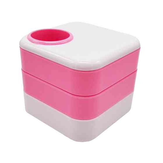 Стакан для ручек 568 пластиковый 10х10х9 см Розовый Винница