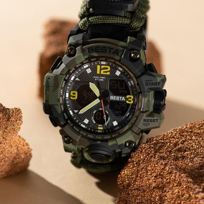 Чоловічий наручний годинник Besta Life Pro з компасом (Хакі) Вінниця - фото 4